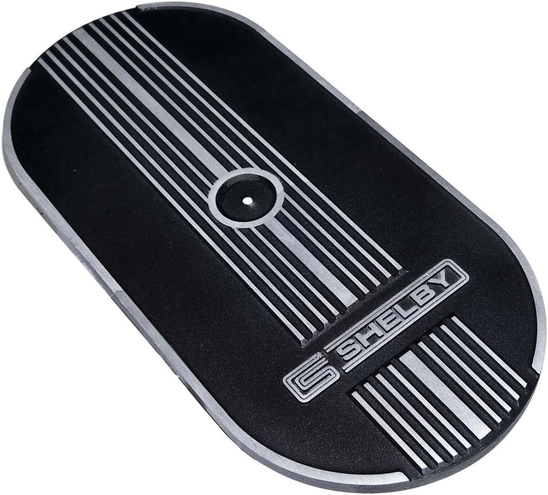 Scott Drake S7MS-9600-CS Oval Air Cleaner Black Finned Aluminum CS Shelby Logo