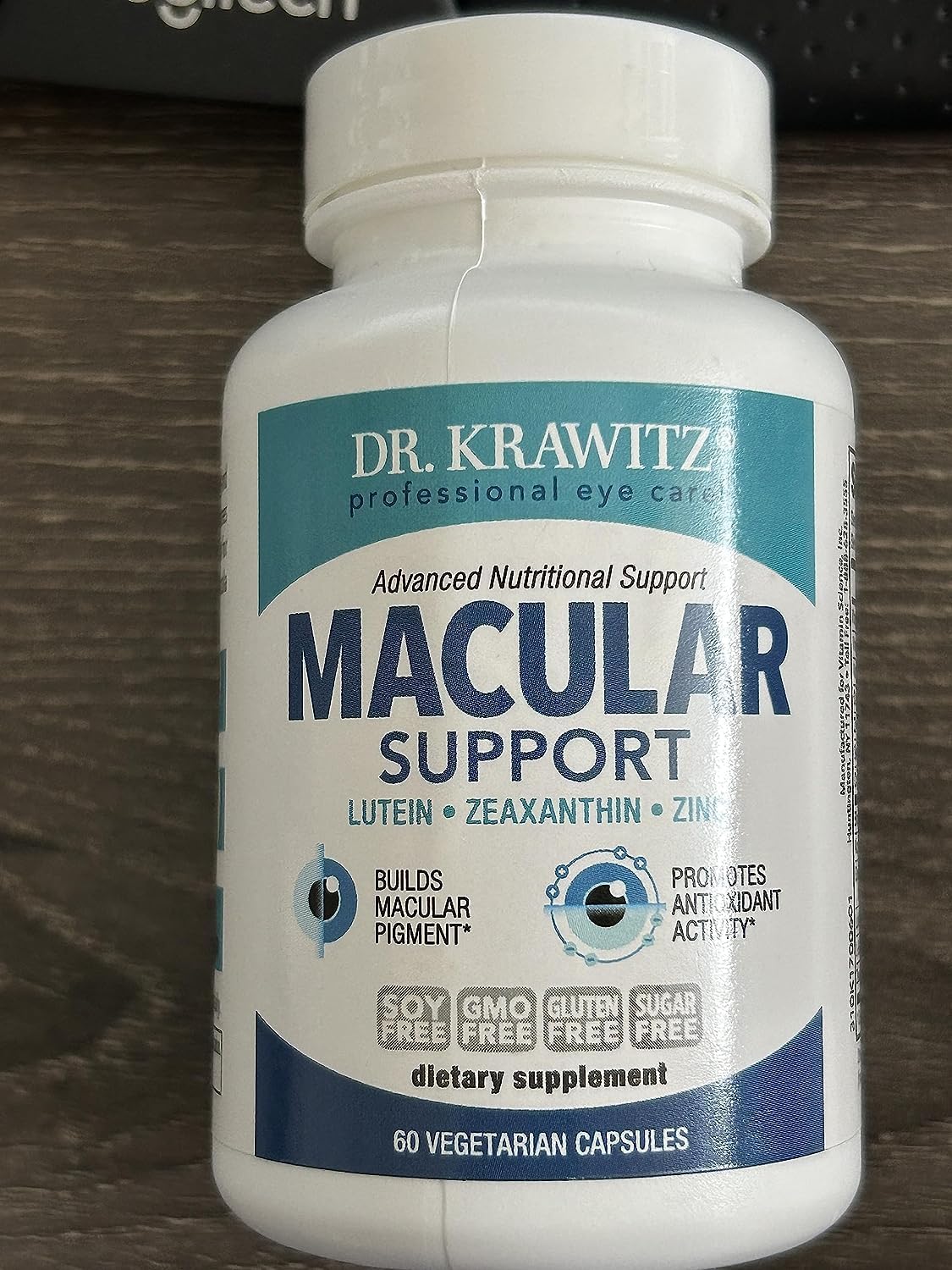 Macular Support with Lutein, Zeaxanthin Supplements, 60 Vegetarian Capsules | Doctor Formulated Eye Vitamins for Adults with Vitamin C, E, B6, Calcium
