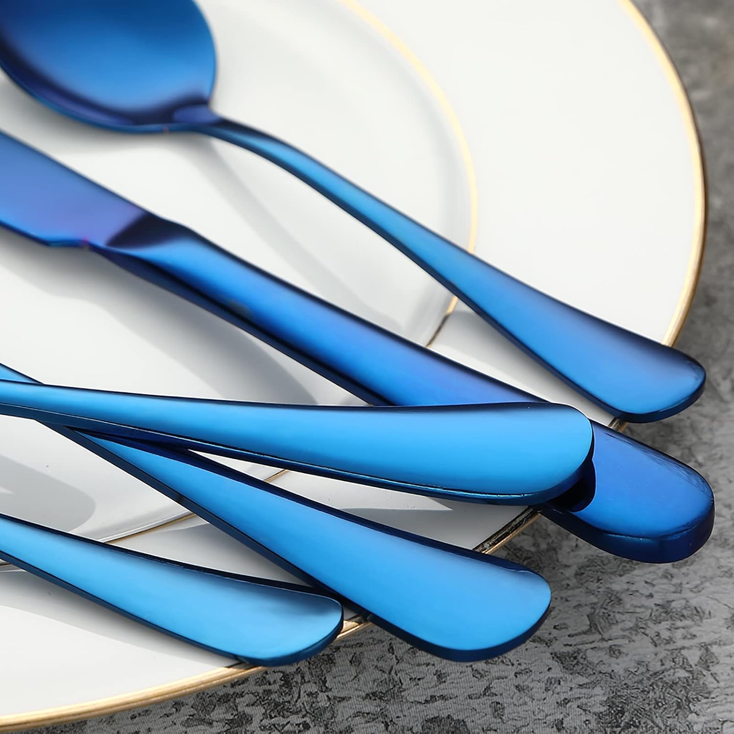 VANDBAO Rainbow Flatware Cutlery Silverware Set 20 Pieces, Stainless Steel Colorful Utensils, Tableware Set Service for 4, Include Knife/Fork/Spoon