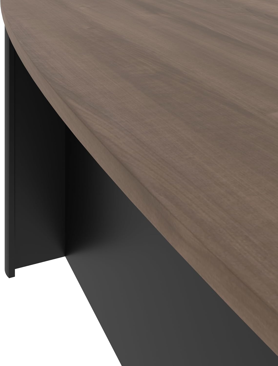 Bestar U-Shaped Executive Desk with Cabinet, Antigua/Black, Connexion, 72W