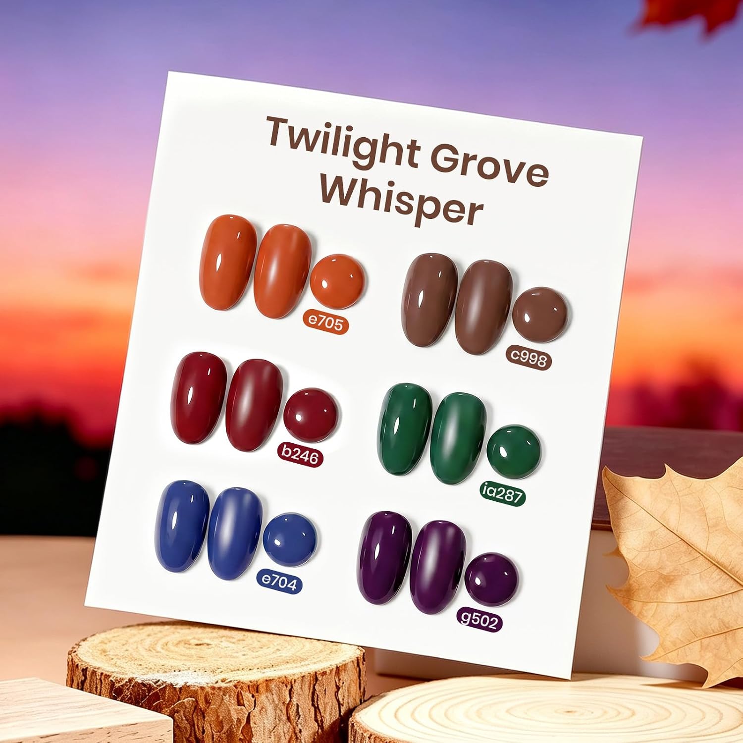 Beetles Green Gel Polish Set, 6 Colors Misty Forest Collection