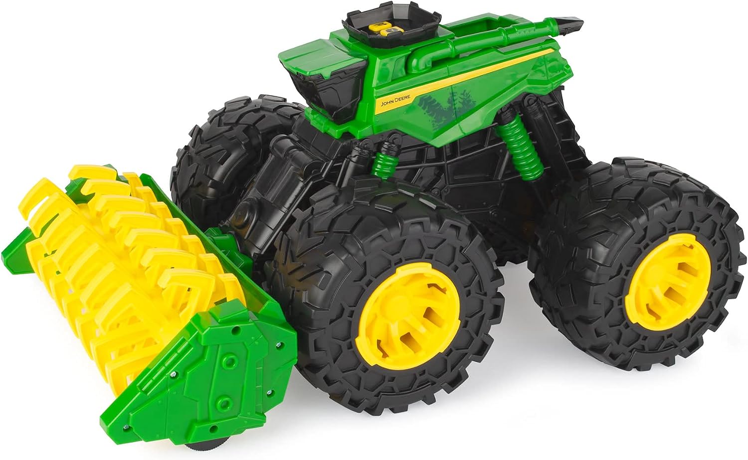 TOMY Monster Treads Lightning Wheels - Includes 1 John Deere Miniature Monster Truck Toy - Gator or Tractor Toy (Vehicle May Vary) - John Deere Toys