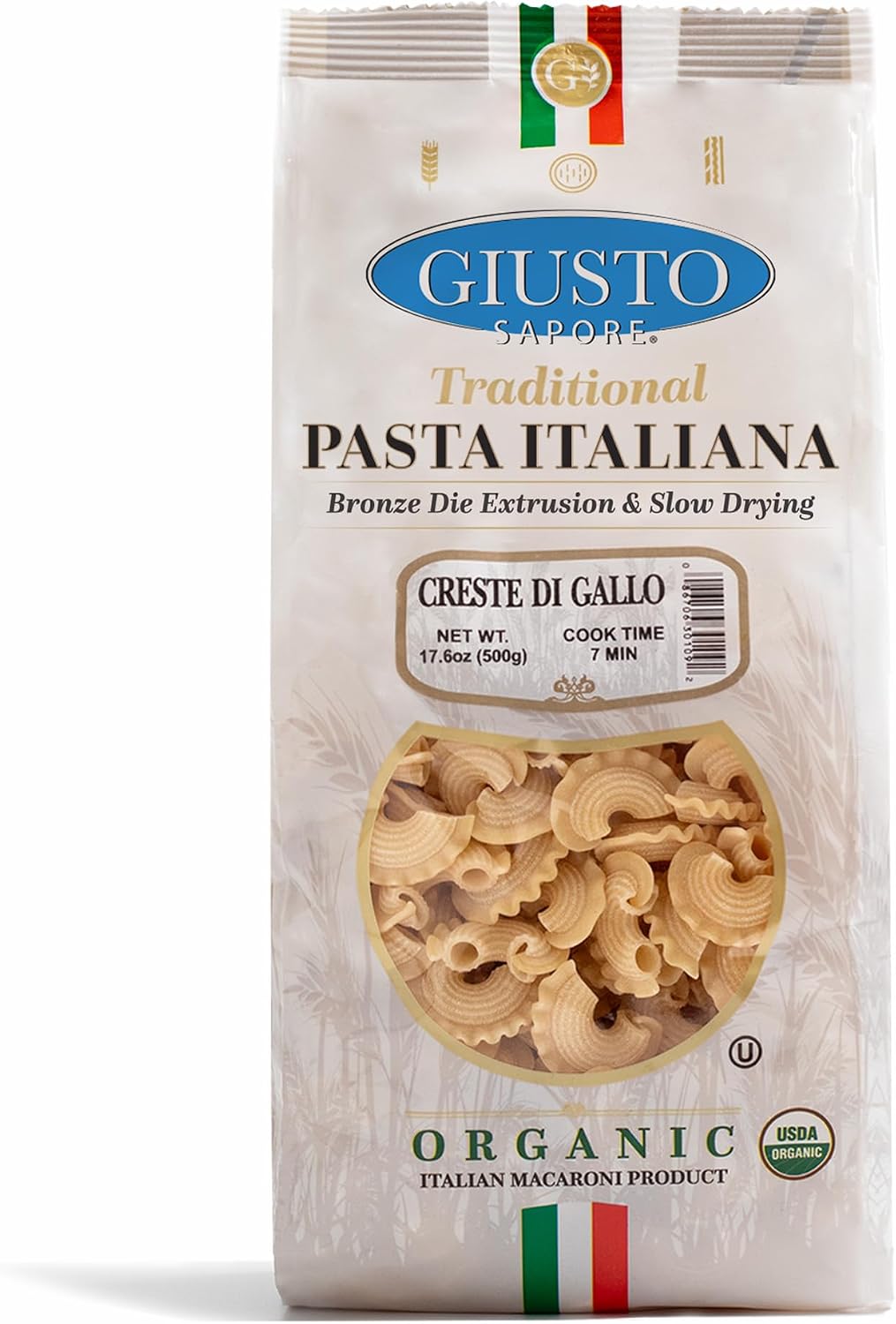 Giusto Sapore Italian Pasta - Caserecce 454g - Premium Organic Bronze Drawn Durum Wheat Semolina Gourmet Pasta Brand - Imported from Italy and Family Owned