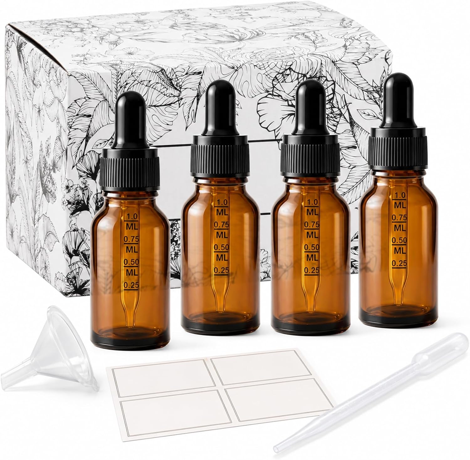 PrettyCare Glass Eye Dropper Bottles 99 Pack