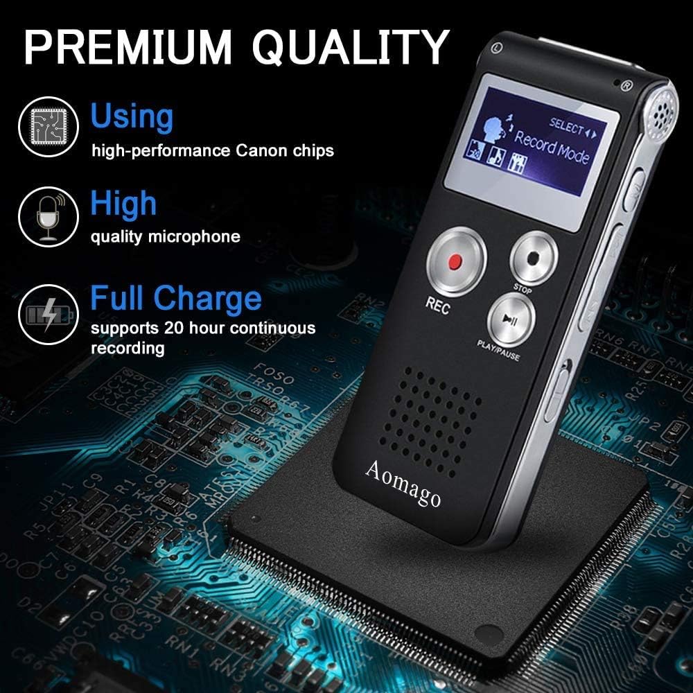64GB Digital Voice Recorder Voice Activated Recorder for Lectures, Meetings