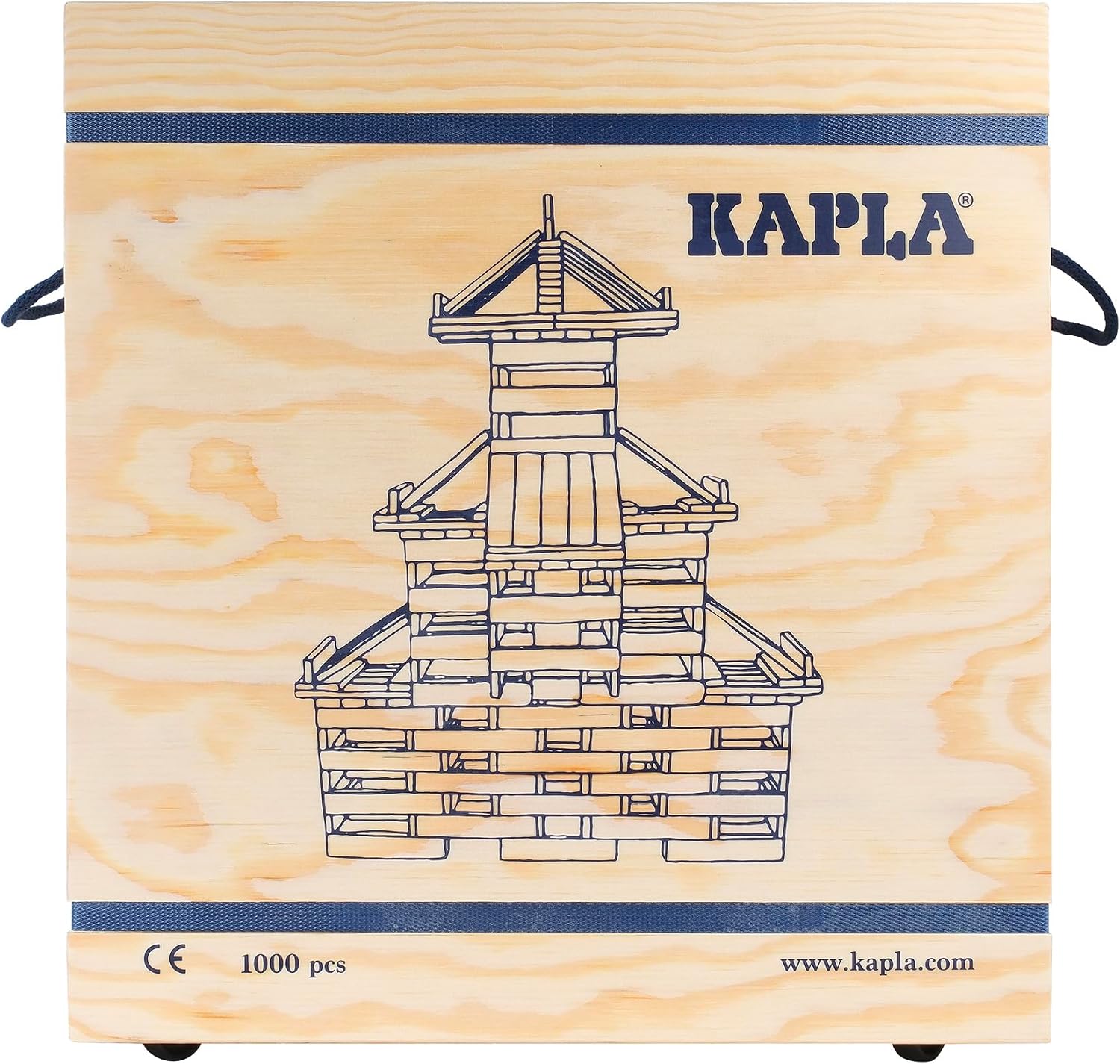 KAPLA Wooden Construction Set - 1000 Building Planks in a Chest - for Ages 3+