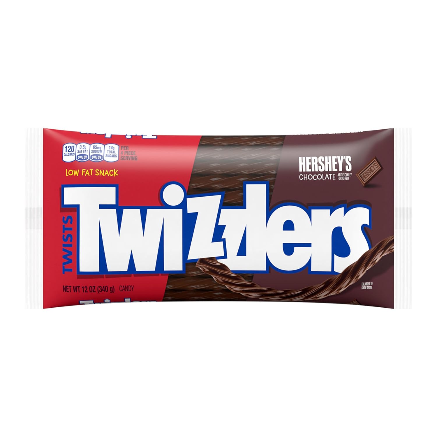 TWIZZLERS Twists, Chocolate Flavor (12-Ounce Bag) | Chocolate flavored TWIZZLERS Twists in a resealable bag for candy bowls, parties and movie nights.