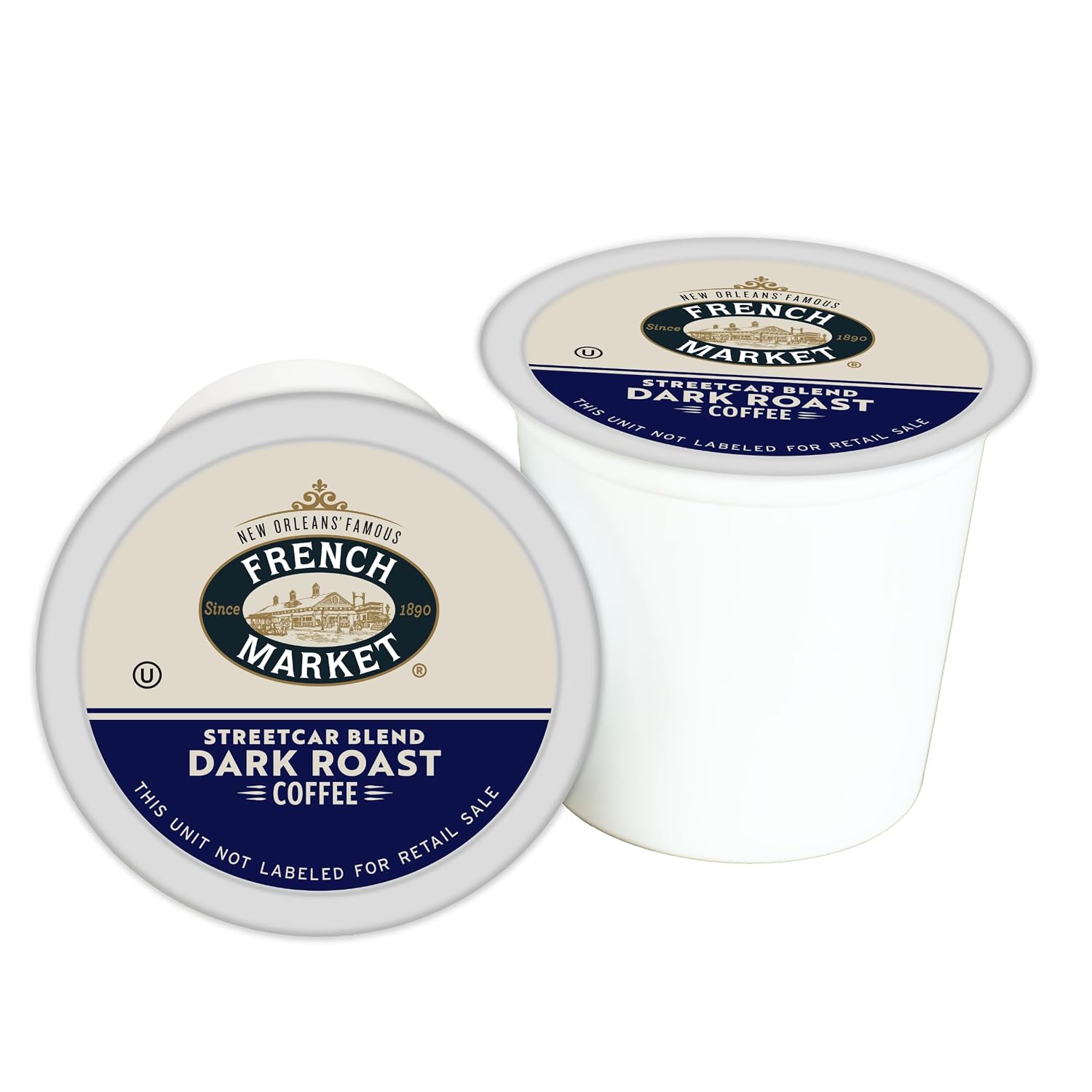 French Market Streetcar Blend Dark Roast Single Serve Coffee Pods, 12ct Box (Pack of 6)