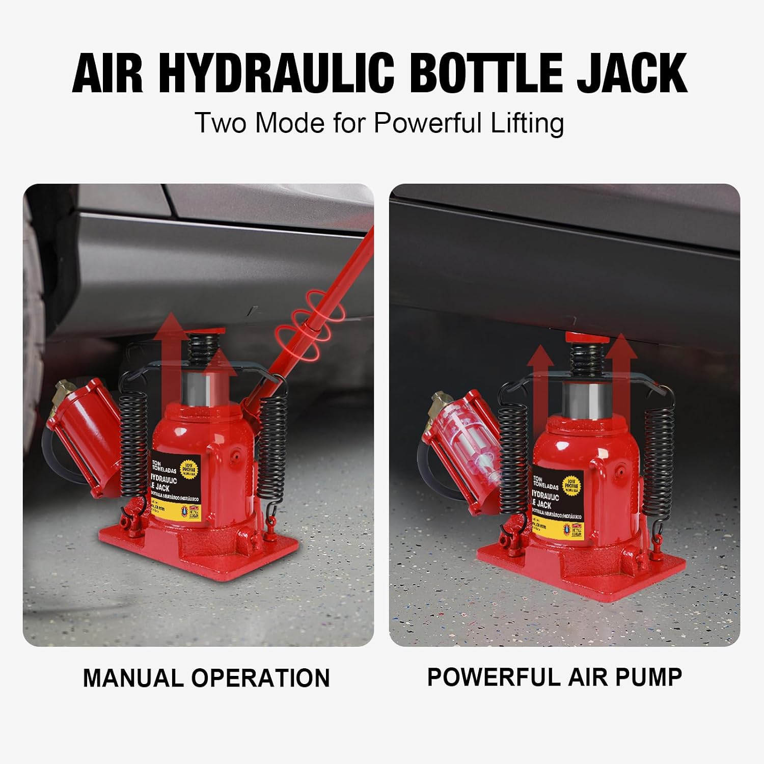 Torin T90413 Big Red Hydraulic Bottle Jack with Carrying Case, 4 Ton (8,000 lb) Capacity