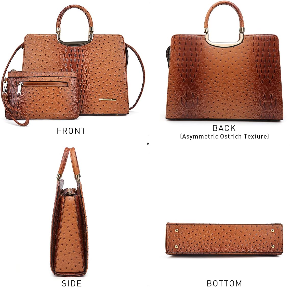 Womens Handbag Top Handle Shoulder Bag Tote Satchel Purse Work Bag with Matching Wallet