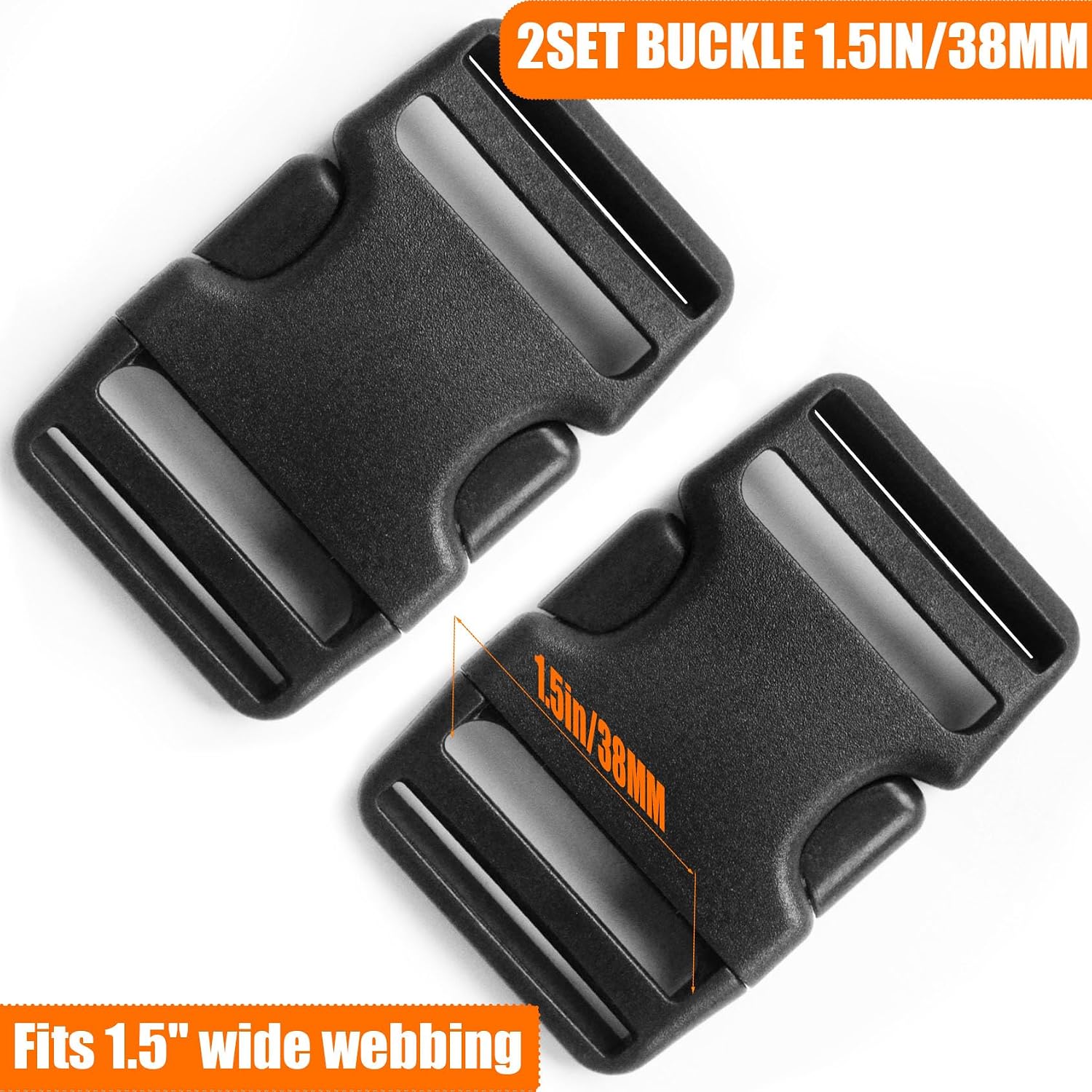 Buckle 1" Wide Inside, Quick Side Release Buckle for 1 inch/25mm Webbing Straps