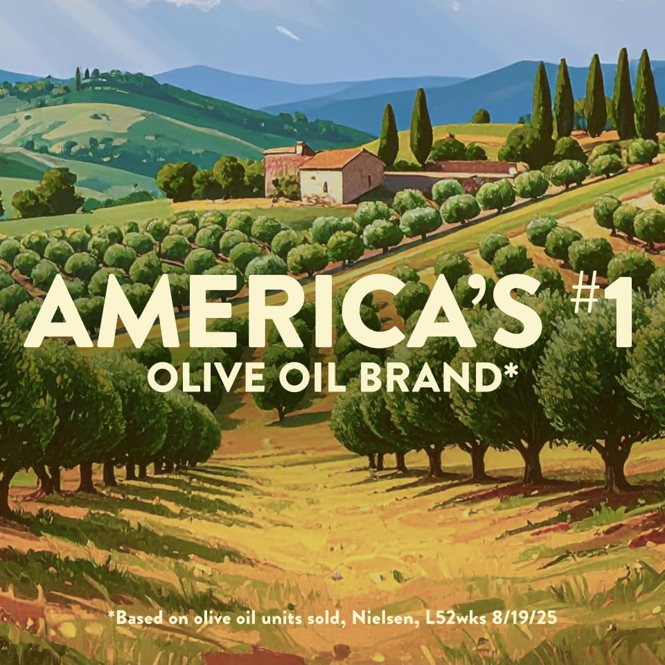 Pompeian Light Taste Olive Oil - 48 fl oz | Olive Oil for High Heat Cooking - Light Flavor for Baking and Sauteing - High Smoke Point