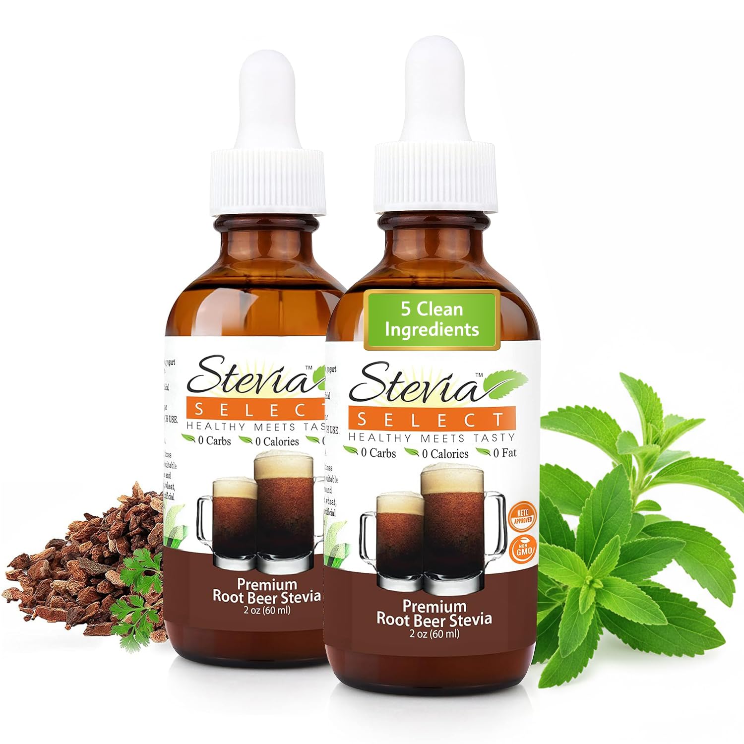 Stevia Select Hazelnut Flavored Liquid Stevia – Zero Calorie Coffee, Tea, Drink & Baking Sweetener, All-Natural, No Erythritol, Keto-Friendly Sugar Alternative, 300 Servings – 2 Oz (1 Pack)