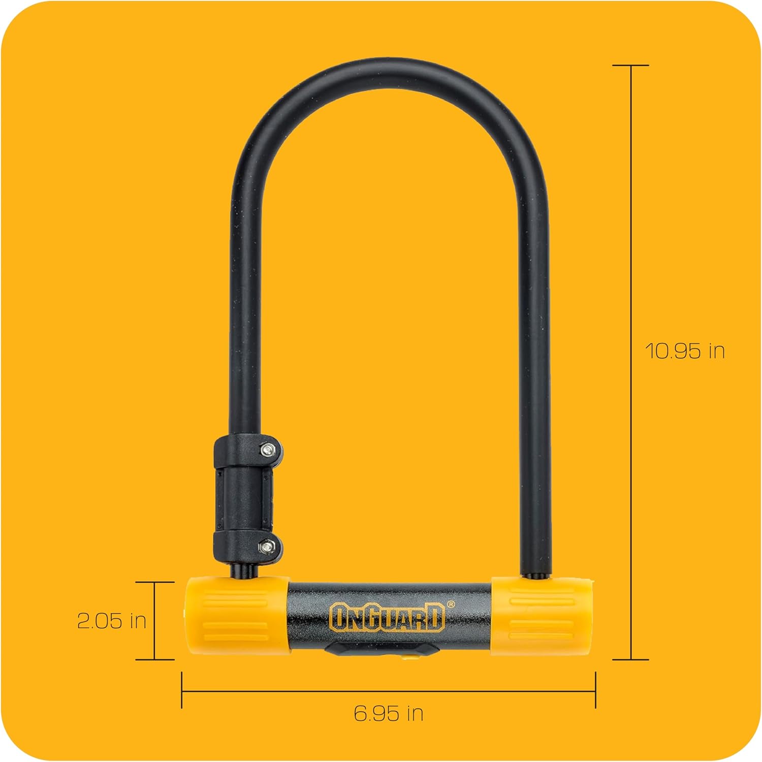 OnGuard Bulldog STD Bike U-Lock – 13 mm Hardened Steel Shackle (115 × 230 mm) – X2P Double Bolt, Z-Cylinder Core