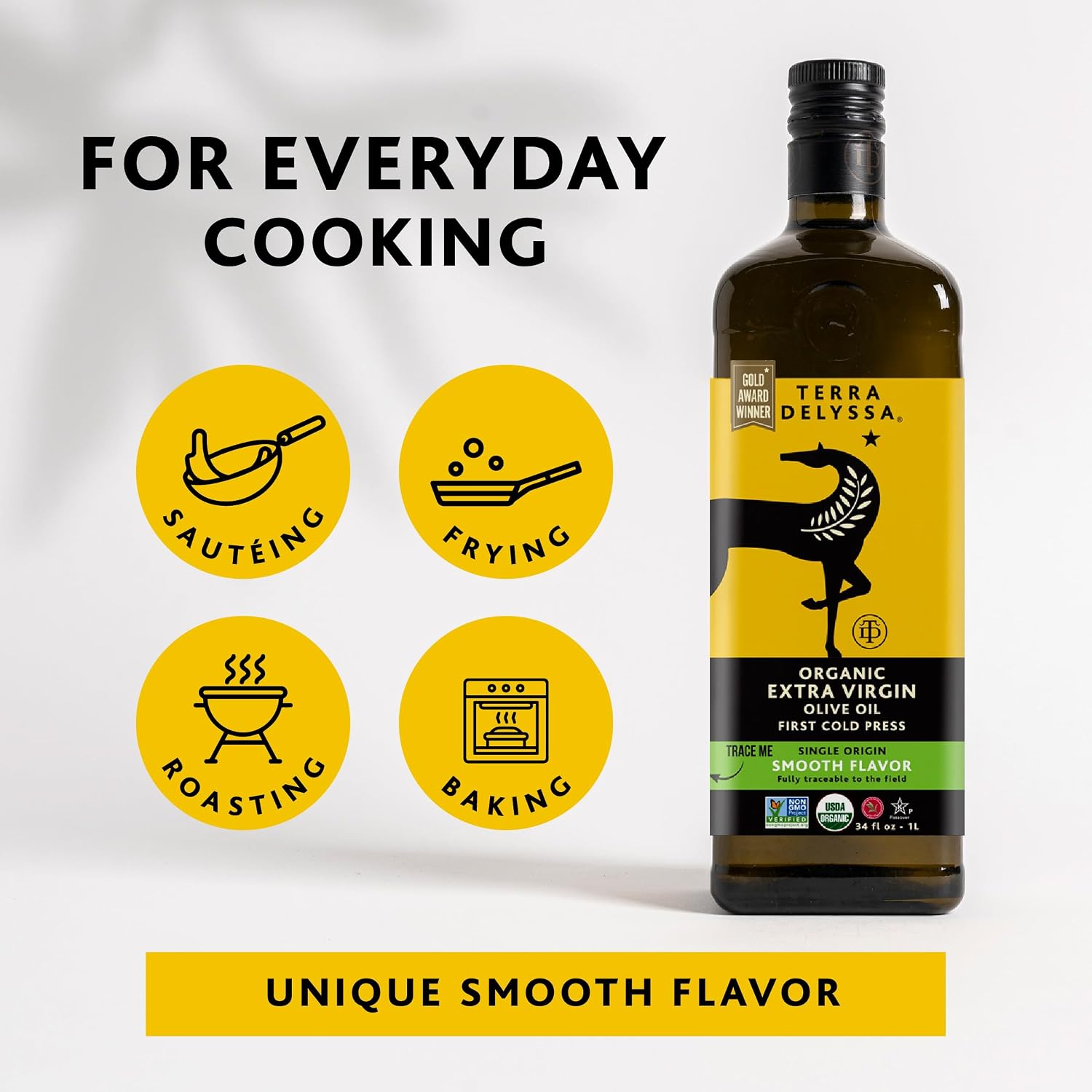 Terra Delyssa First Cold Pressed Organic Extra Virgin Olive Oil, Single Sourced, 500 ML (17 fl. oz) Dark Glass Bottle - 3 Pack, Non-GMO, Naturally Rich in Antioxidants and Polyphenols