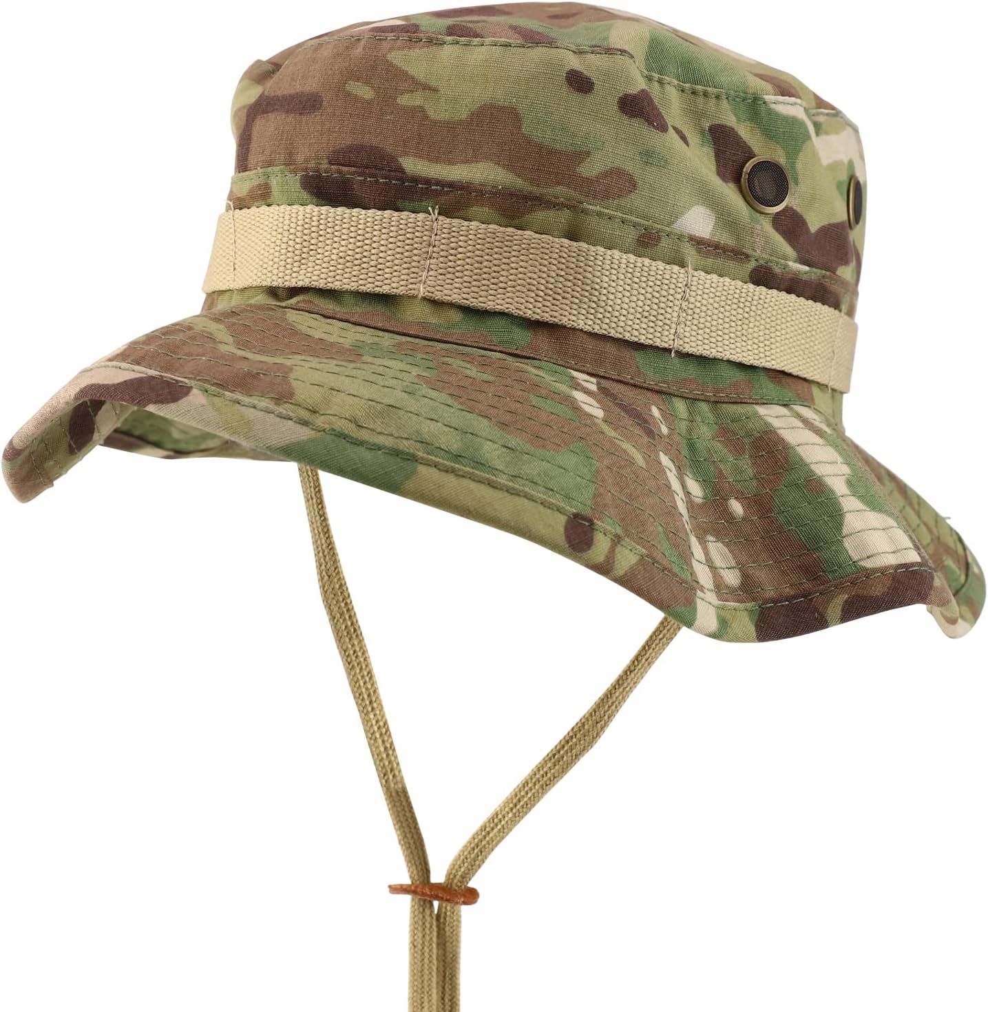 Armycrew Ripstop Tear Resistant Cotton Jungle Boonie Cap with Chin Strap