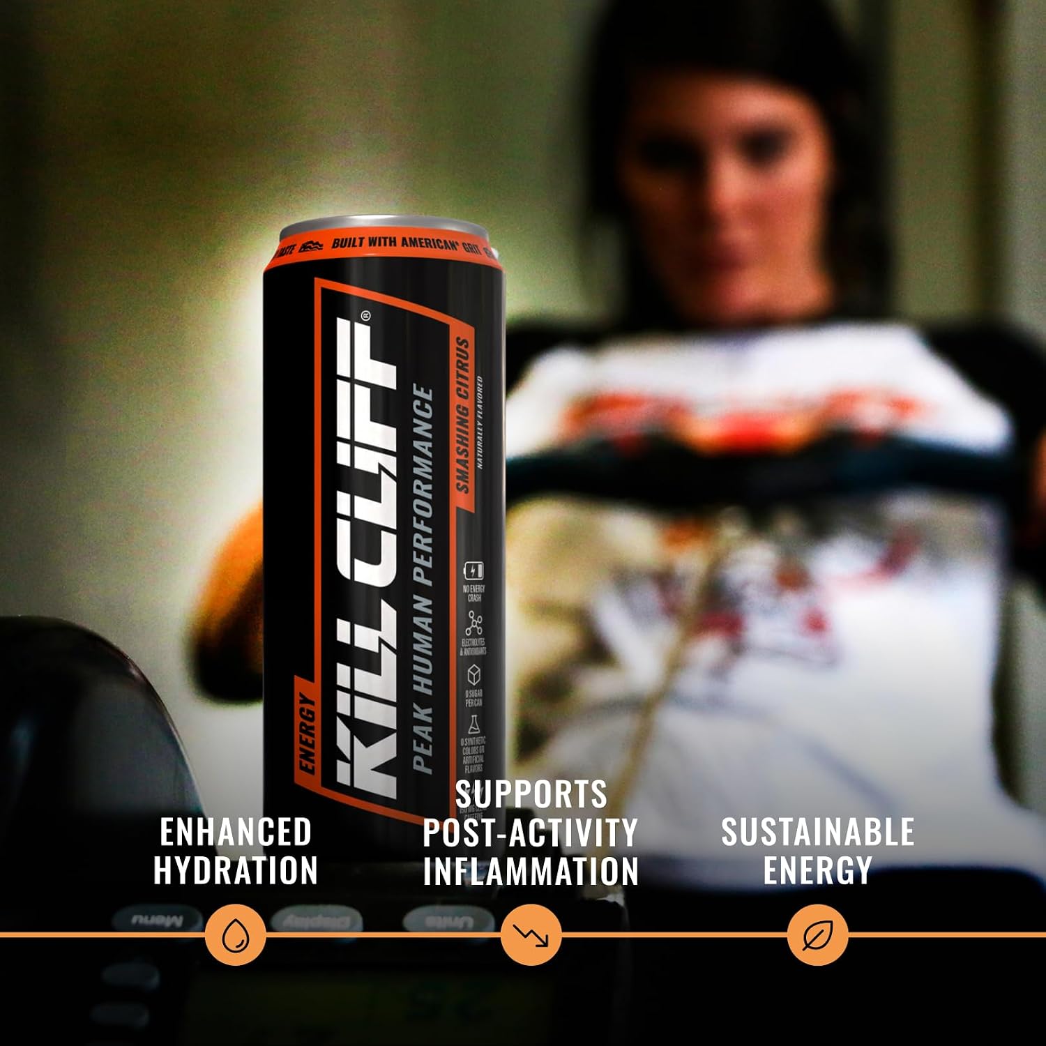 Kill Cliff Energy Drink - Sugar Free - Smashing Citrus 12 oz 12 Pack