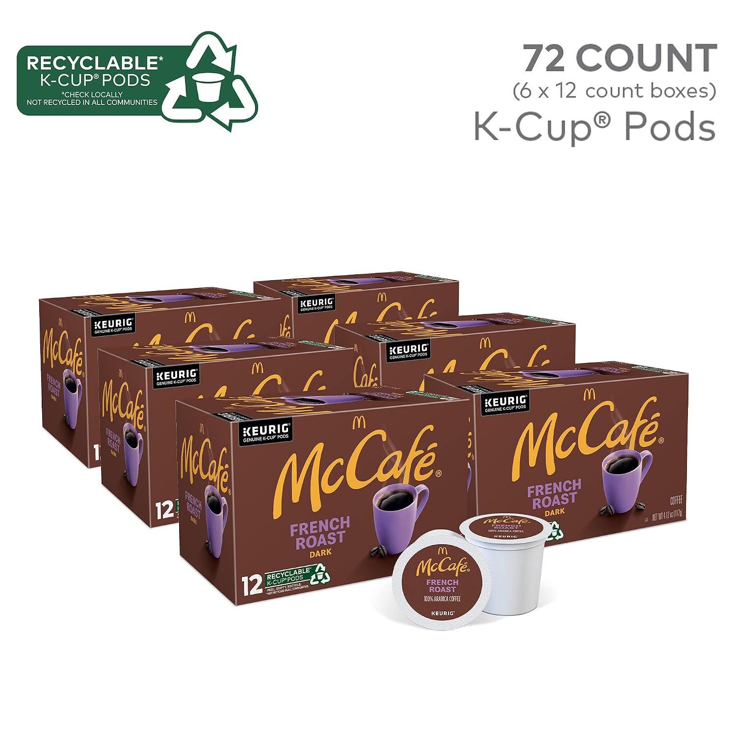 McCafe Premium Roast Coffee, Single Serve Keurig K-Cup Pods, Medium Roast, 84 Count