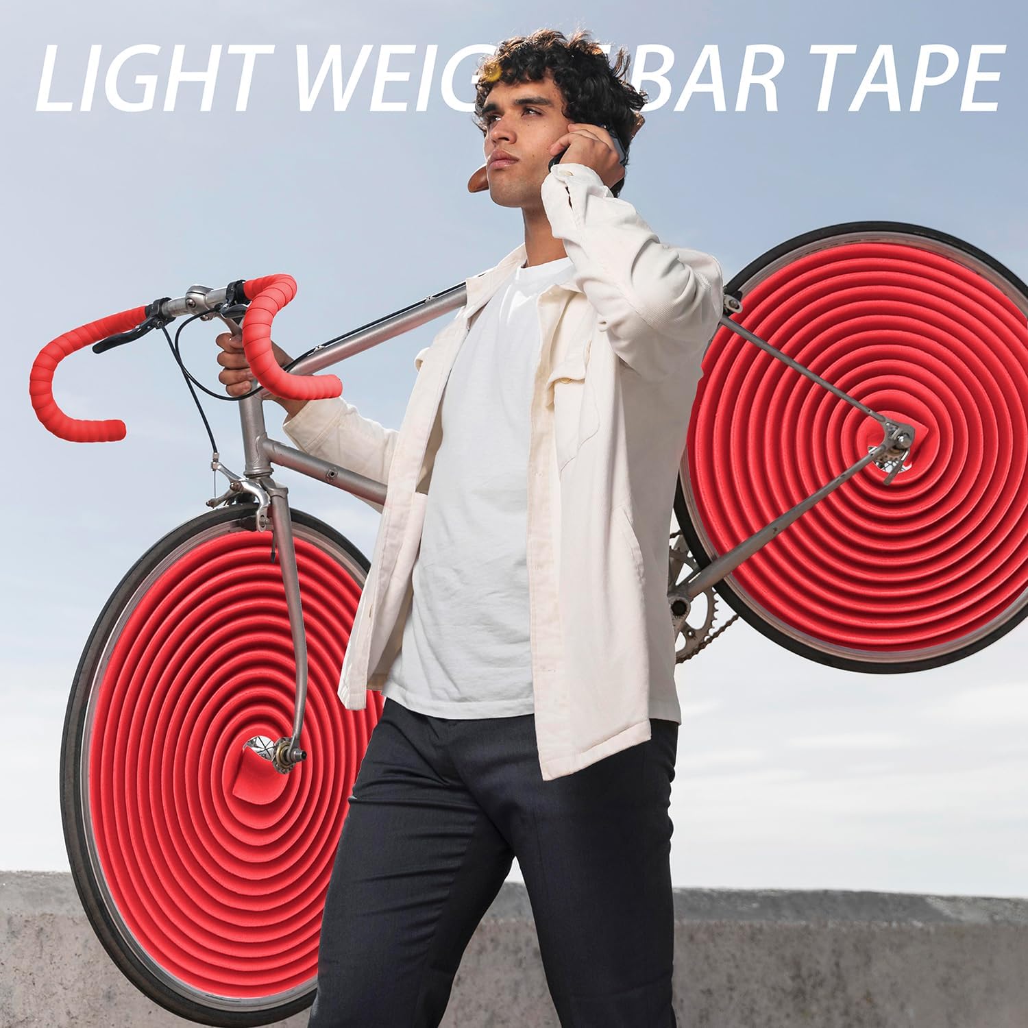 KINGOU EVA Road Bike Handlebar Tape Bicycle Bar Wraps - 2PCS Per Set