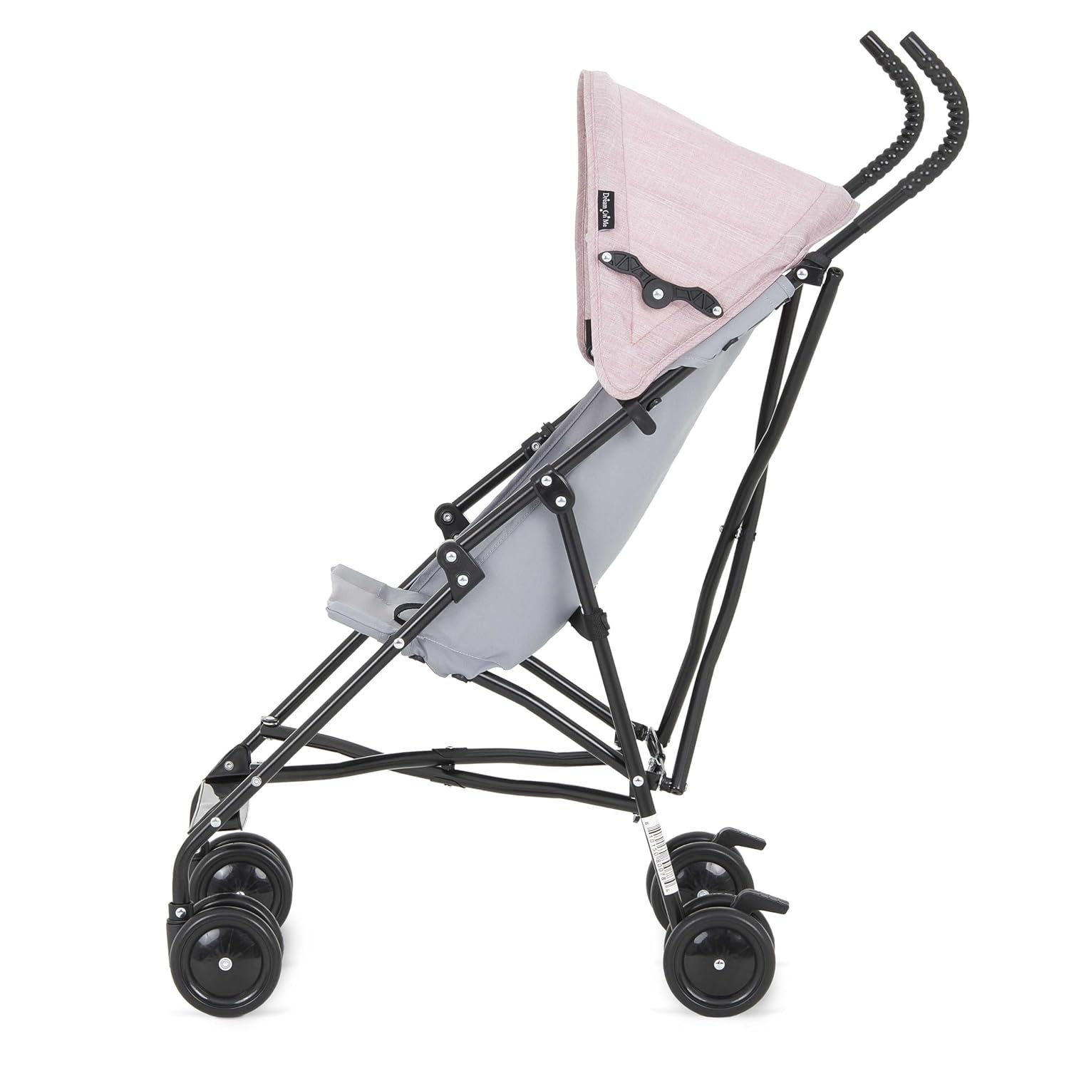 Dream On Me Aero Travel Umbrella Stroller, 1-Hand Fold, Lightweight, Black | 3 Point Safety Harness, Dual Brakes, Adjustable Removable Canopy, Sturdy Steel Frame, Compact, For Toddlers 6-36 months