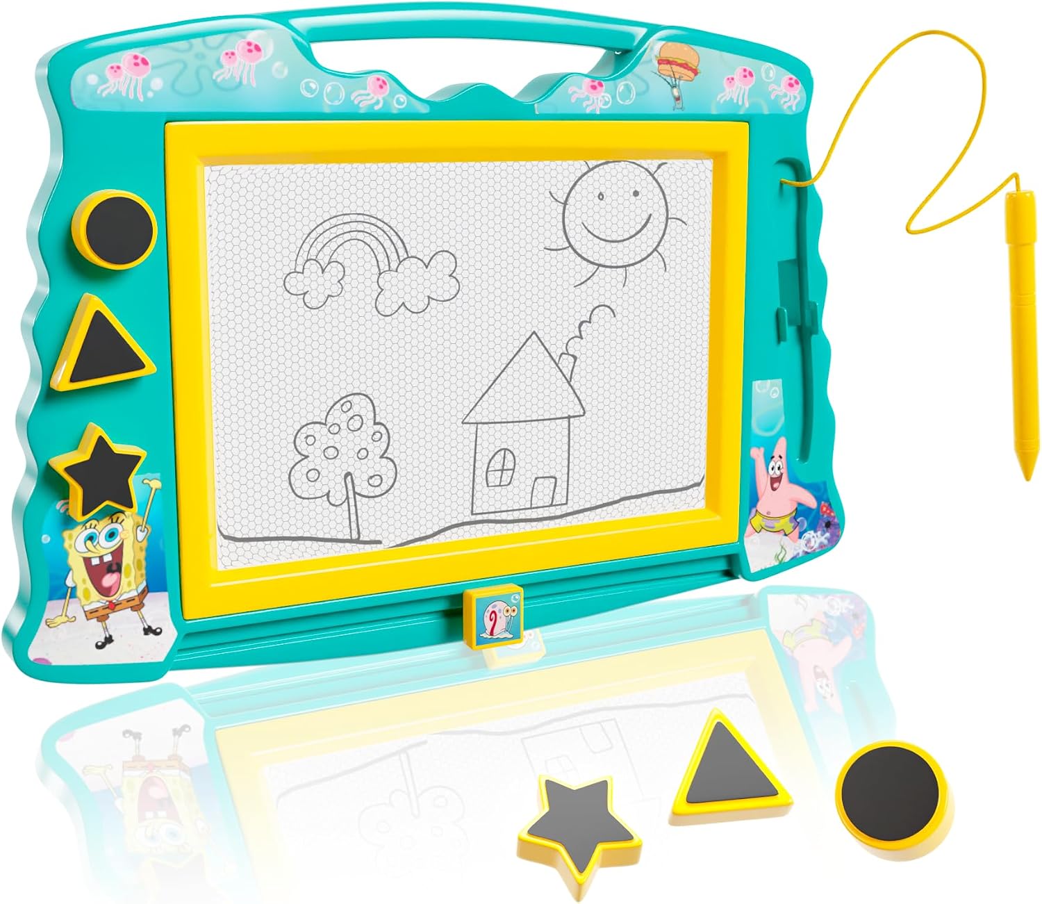 Lollipop PAW Patrol Magnetic Drawing Board with Stylus and 3 Stamps, for Girls or Boys (Pink)…