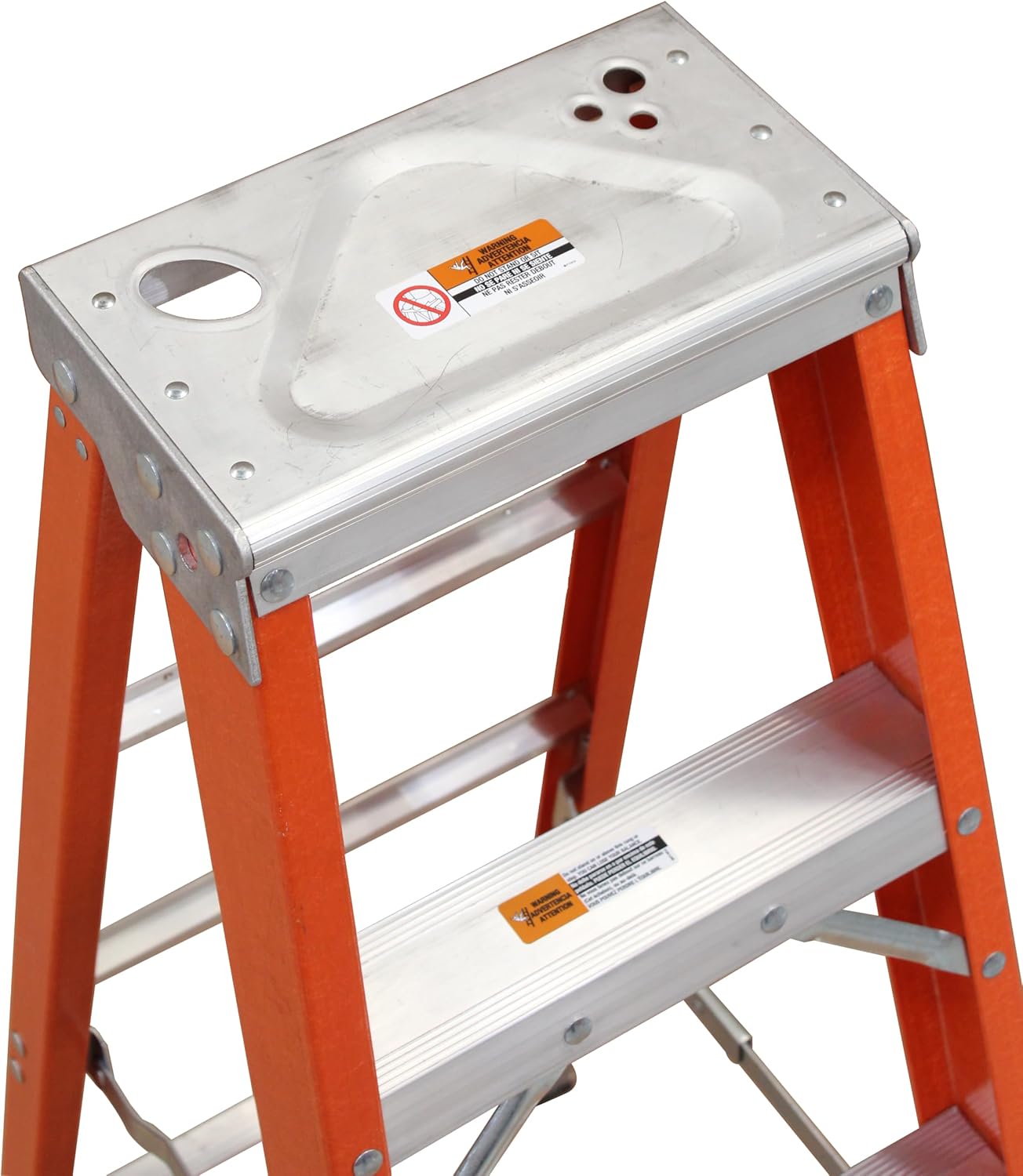 Louisville Ladder 12-Foot Fiberglass Step Ladder, 375-Pound Load Capacity, Type IAA, FS1312HD