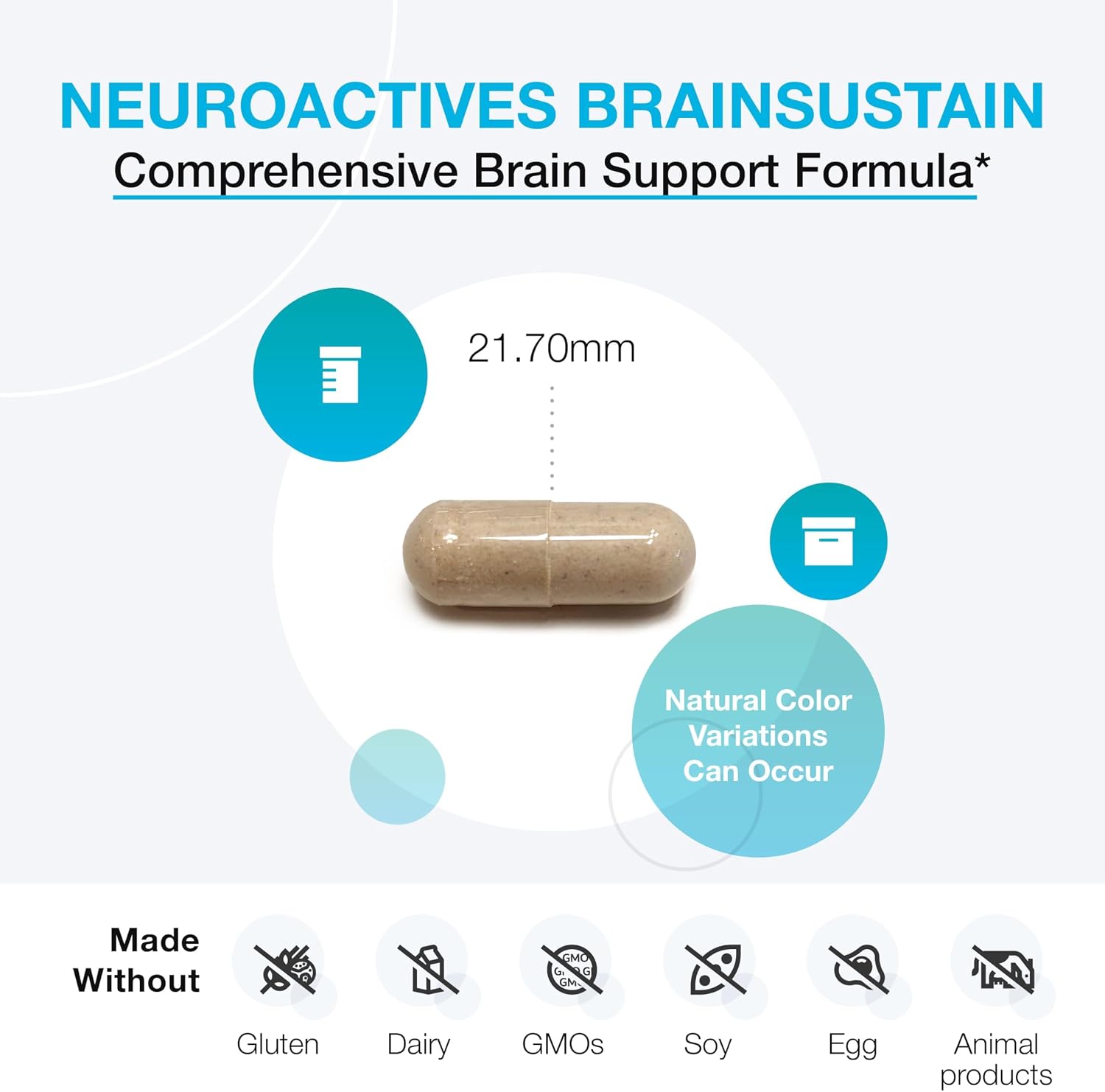 XYMOGEN NeuroActives BrainSustain - Brain Health Support with Phosphatidylserine & CoQ10 - Vegetarian, Gluten-Free & Non-GMO - 240 Capsules