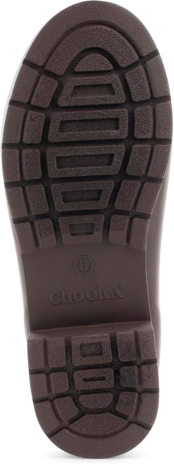Chooka Women's Delridge Waterproof Faux Fur Chelsea Rain Boot Slip On