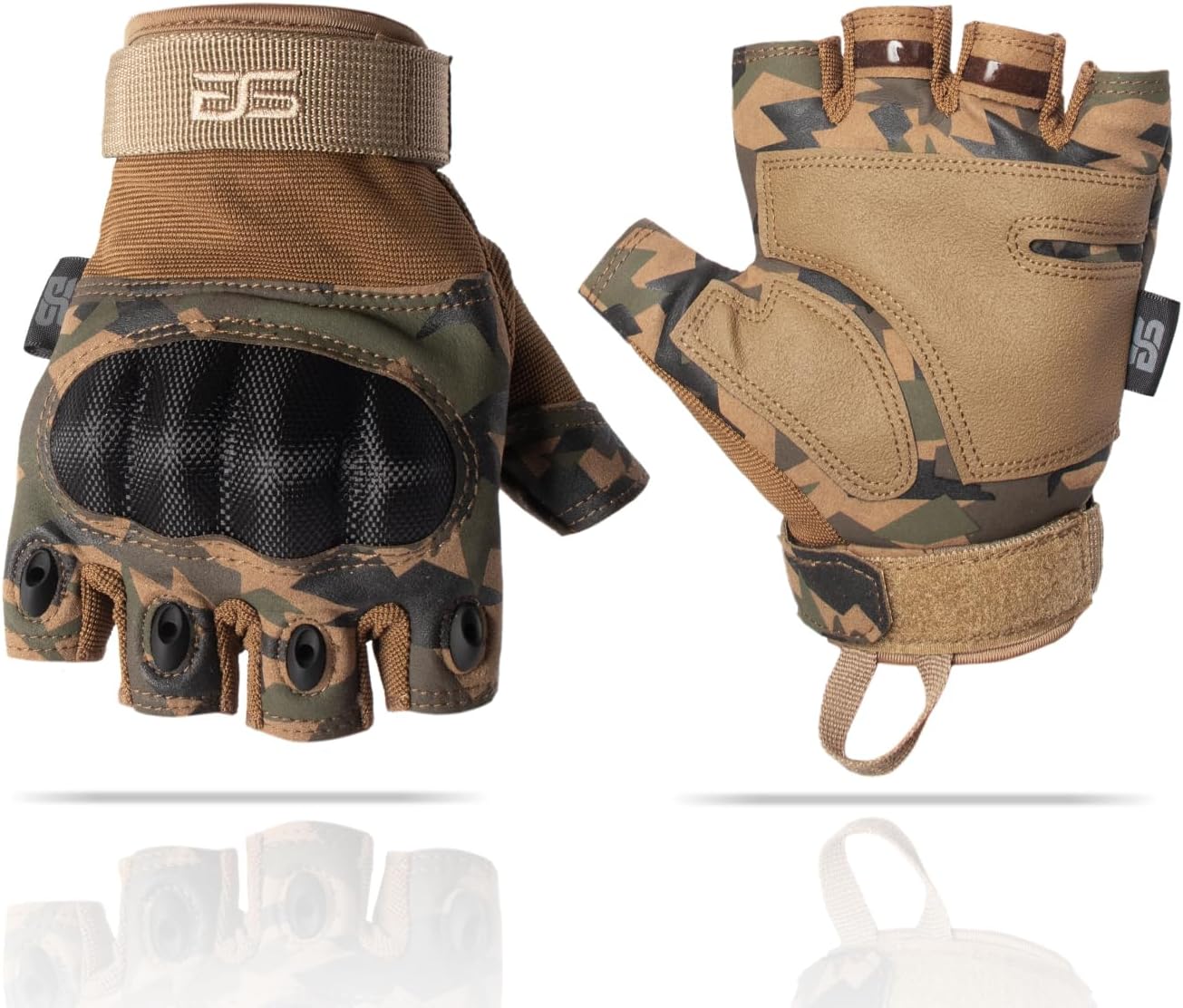 Glove Station Fingerless Knuckle Motorcycle Gloves, TACHK200