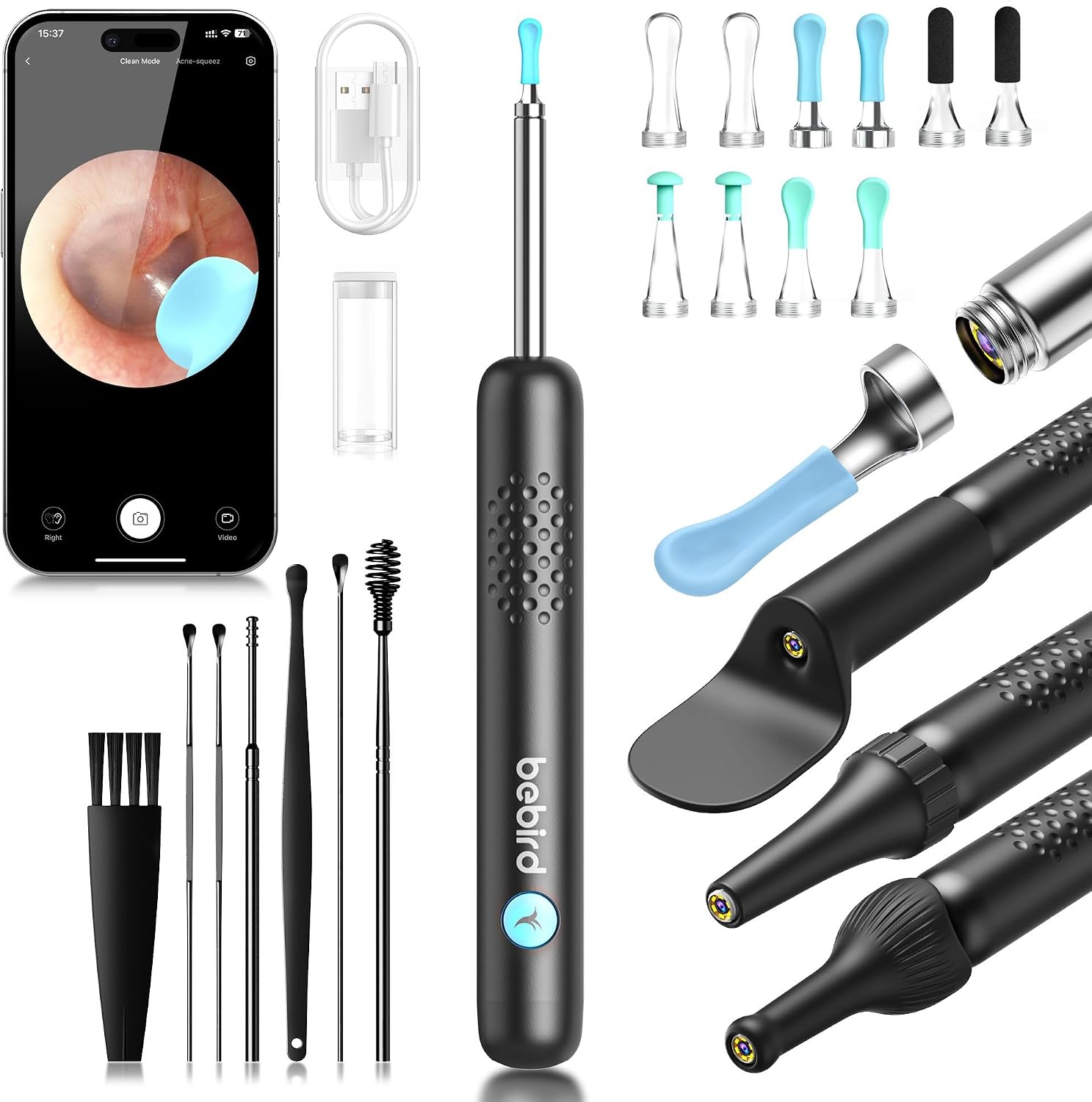 BEBIRD R1 Ear Wax Removal Tool:Ear Cleaner with HD Ear Camera FSA&HSA