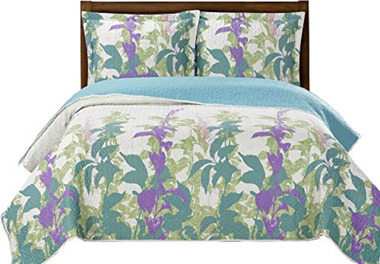 Royal Hotel Ayat Birds Oversized Coverlet Set Queen Size – Luxury Queen Quilt Bedspread, All Season Soft Filled Quilts