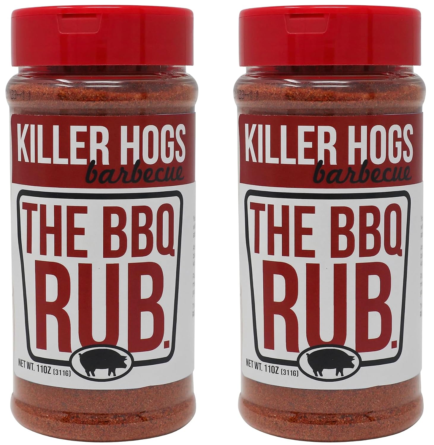 Killer Hogs The BBQ Rub, Grill and Smoking Seasoning, 11 oz | Championship Barbecue Spice Blend for Beef, Steak, Ribs, Burgers, Pork and Chicken, Convenient Shaker Container