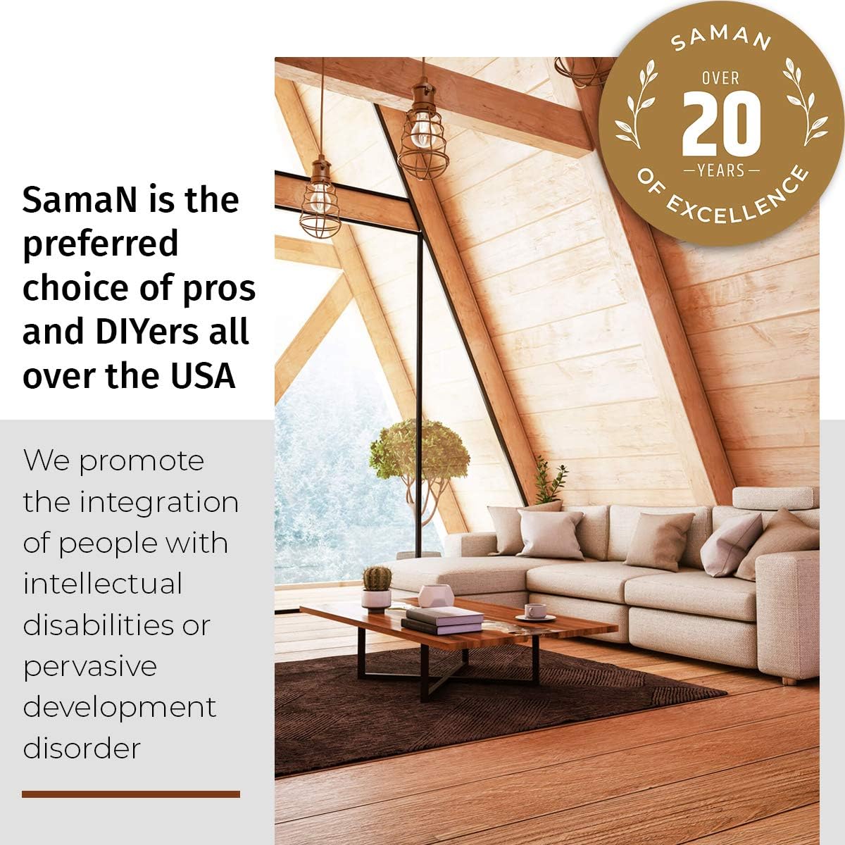 SamaN Interior One Step Wood Seal, Stain and Varnish – Oil Based Odorless Dye - Protection for Furniture and Fine Wood (Cedar SAM-303, 8 oz)