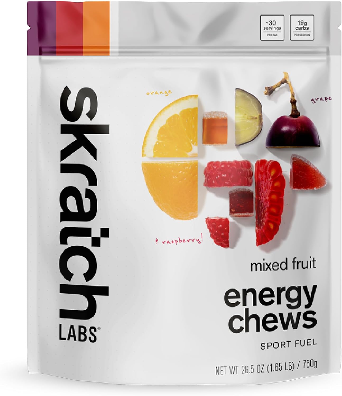 Skratch Labs Energy Chews, Caffeinated Sour Cherry, 10 Pack