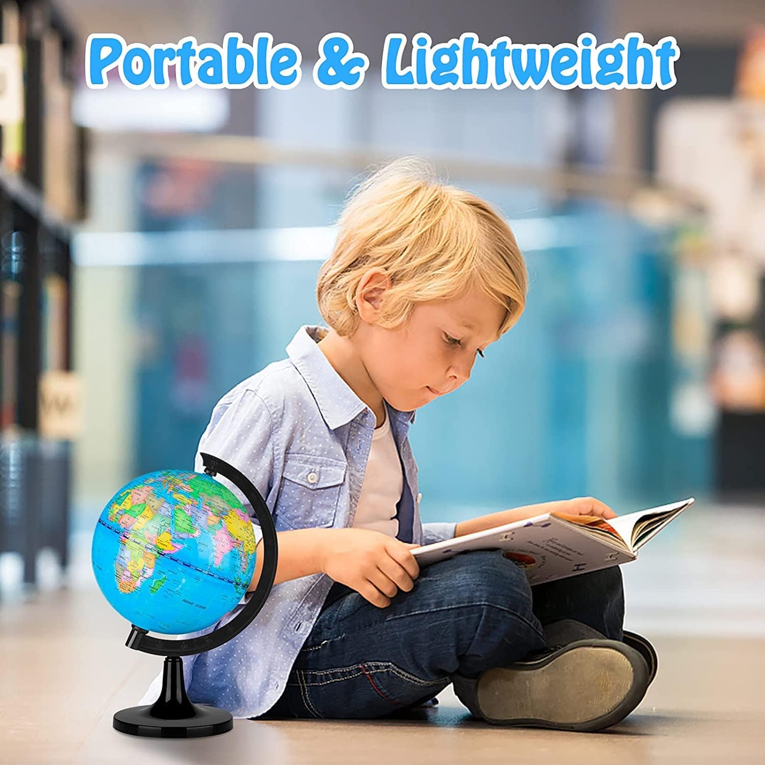 Wizdar 4 inch World Globe for Kids Learning