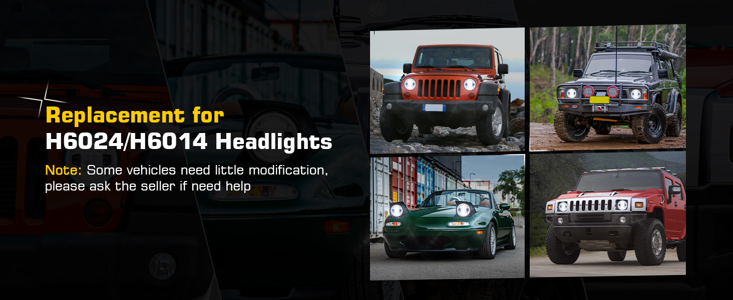 Jeep jk headlight wrangler headlight 7 inches halo led headlight