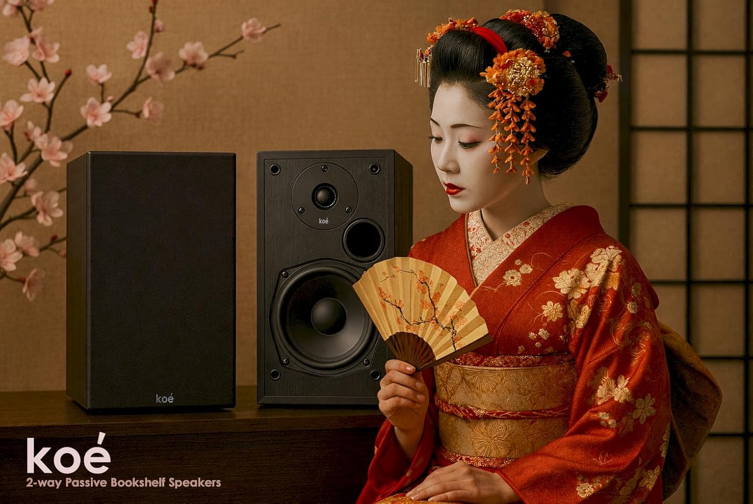 Audio Express Koe’ B102 – 100 Watt Home Theater, Passive Bookshelf Speakers (Pair) Hi-Res Audio, Excellent Response, HiFi, Satellites
