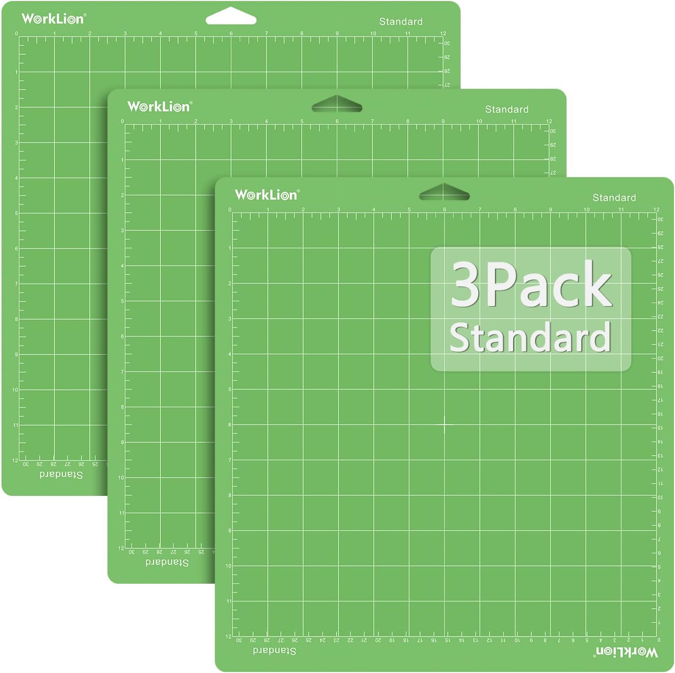 WORKLION Cutting Mat 12x12 Compatible with Maker/Maker 3/Maker 4/Air 2/Explore 3/4, Variety Sticky（Standard, Light