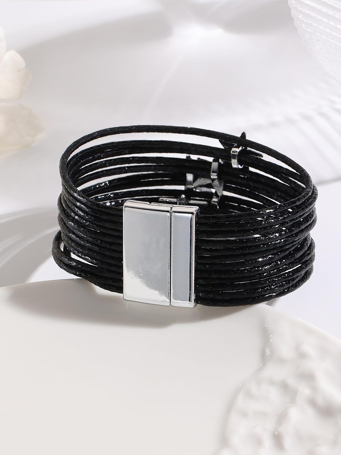 Fesciory Leather Wrap Bracelets for Women, Boho Western Layered Jewelry