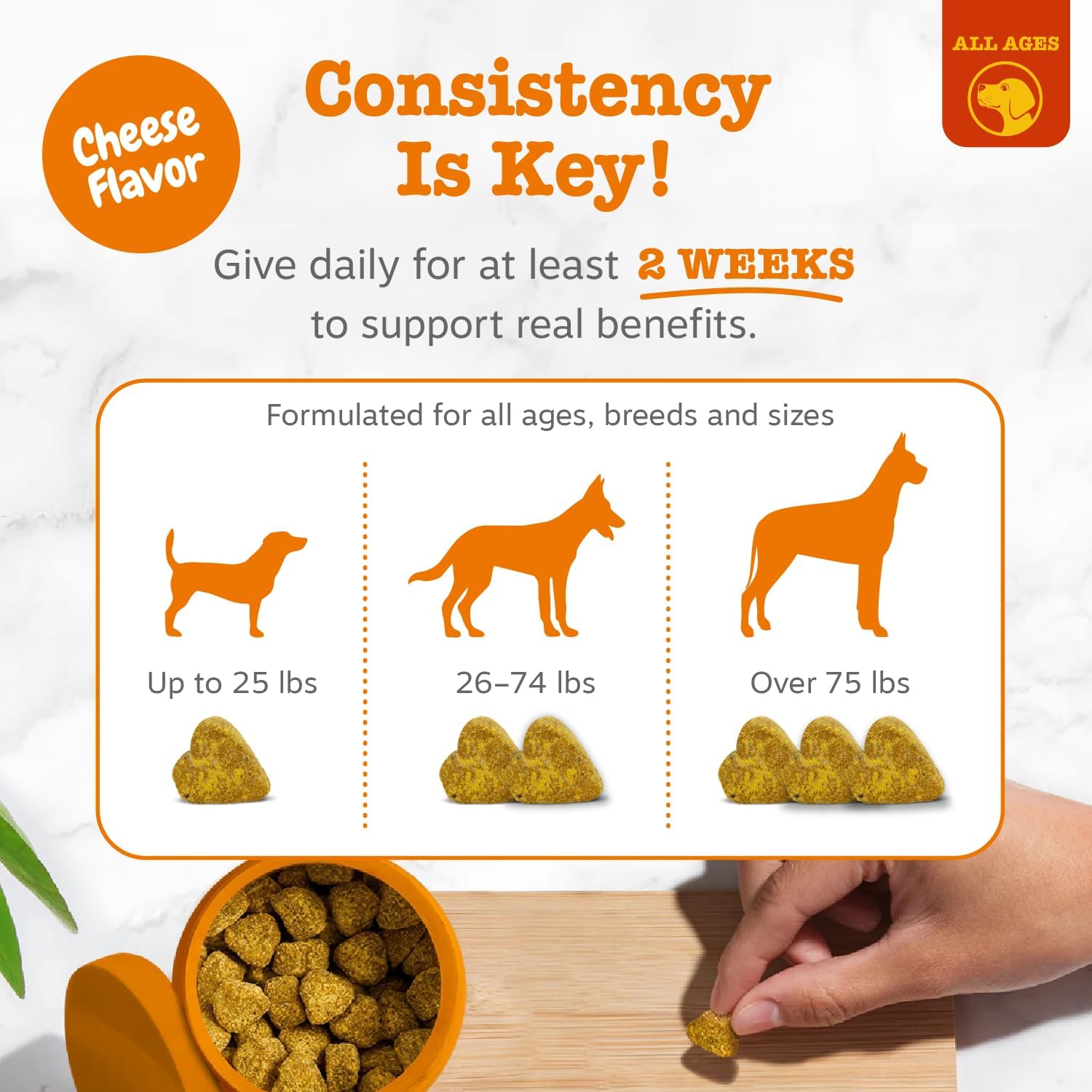 Zesty Paws Allergy Immune Bites - Dog Allergy Chews, Dog Probiotics for Itchy Skin and Ears, Lamb, 90ct
