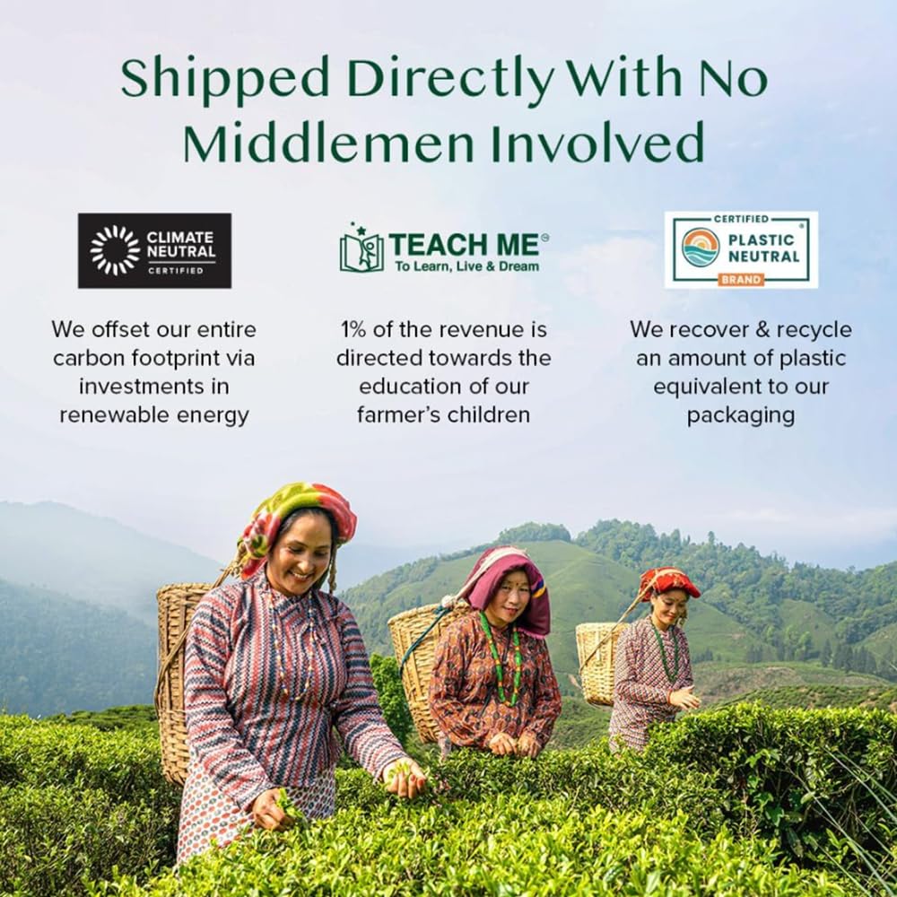 VAHDAM, Himalayan Green Tea Leaves (50+ Cups, 3.53 Oz) Non GMO, Gluten Free | High Elevation Grown Green Tea Leaves From Himalayas | Pure Unblended Single Origin Green Loose Leaf Tea | Vacuum Sealed