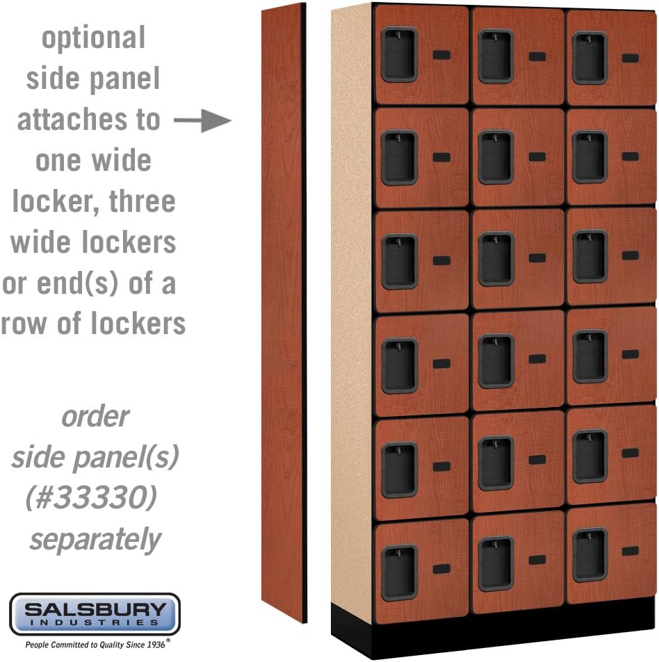 Salsbury Industries 36365MAH Six Tier Box Style Designer Wood Locker, 6' 3" x 15", Mahogany