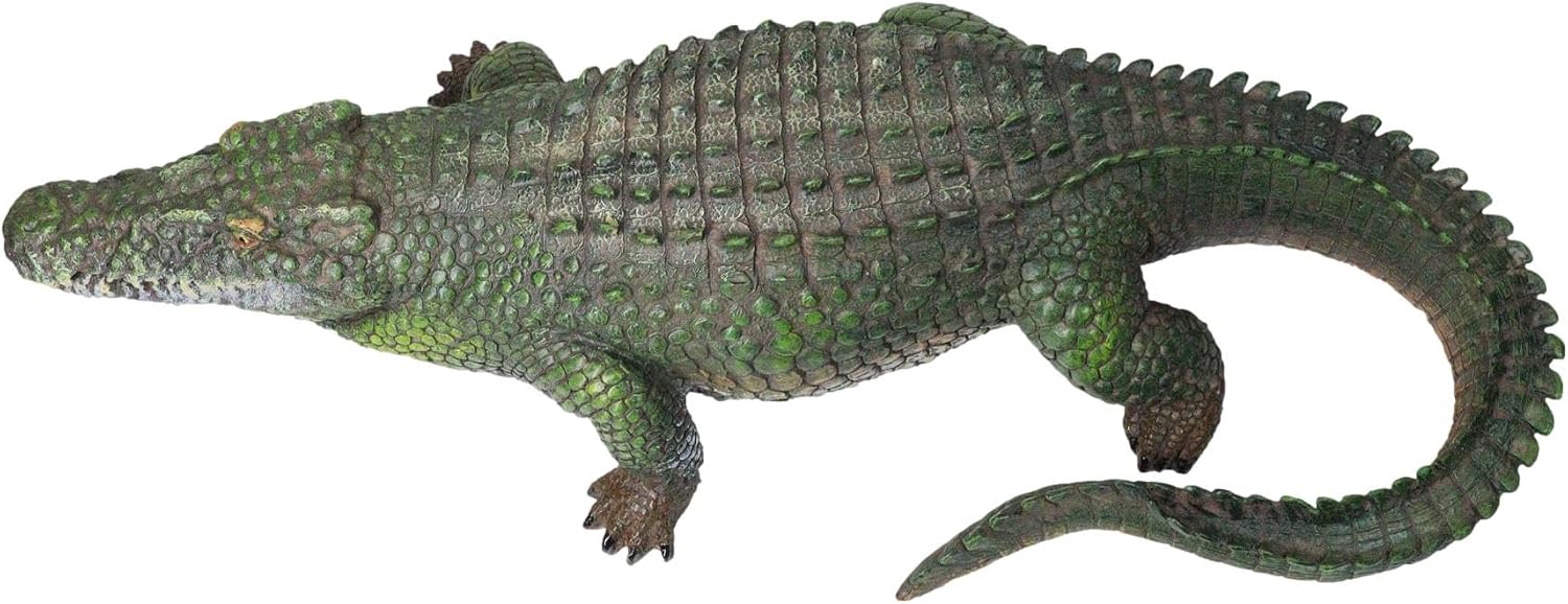 Ebros Gift 21" Long Realistic Alligator Crocodile Gallery Quality Statue As Home and Garden Decor Prank Surprise Guest Greeter of Alligators