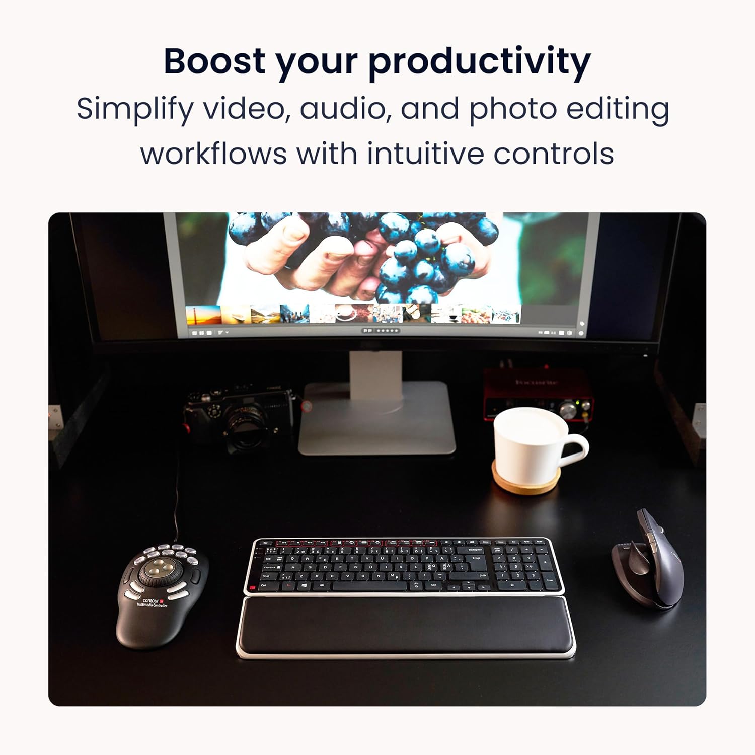 Contour ShuttlePRO v2 - Multimedia Controller with Jog Wheel & 15 Custom Programmable Buttons | Ideal for Video