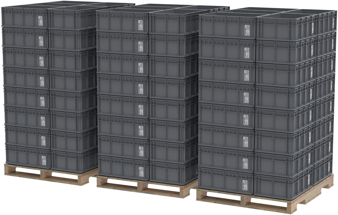 Akro-Mils 38358 Heavy-Duty Stacking Multi-Load Straight Wall Container Shuttle Tote for ASRS Automated Storage and Retrieval Systems