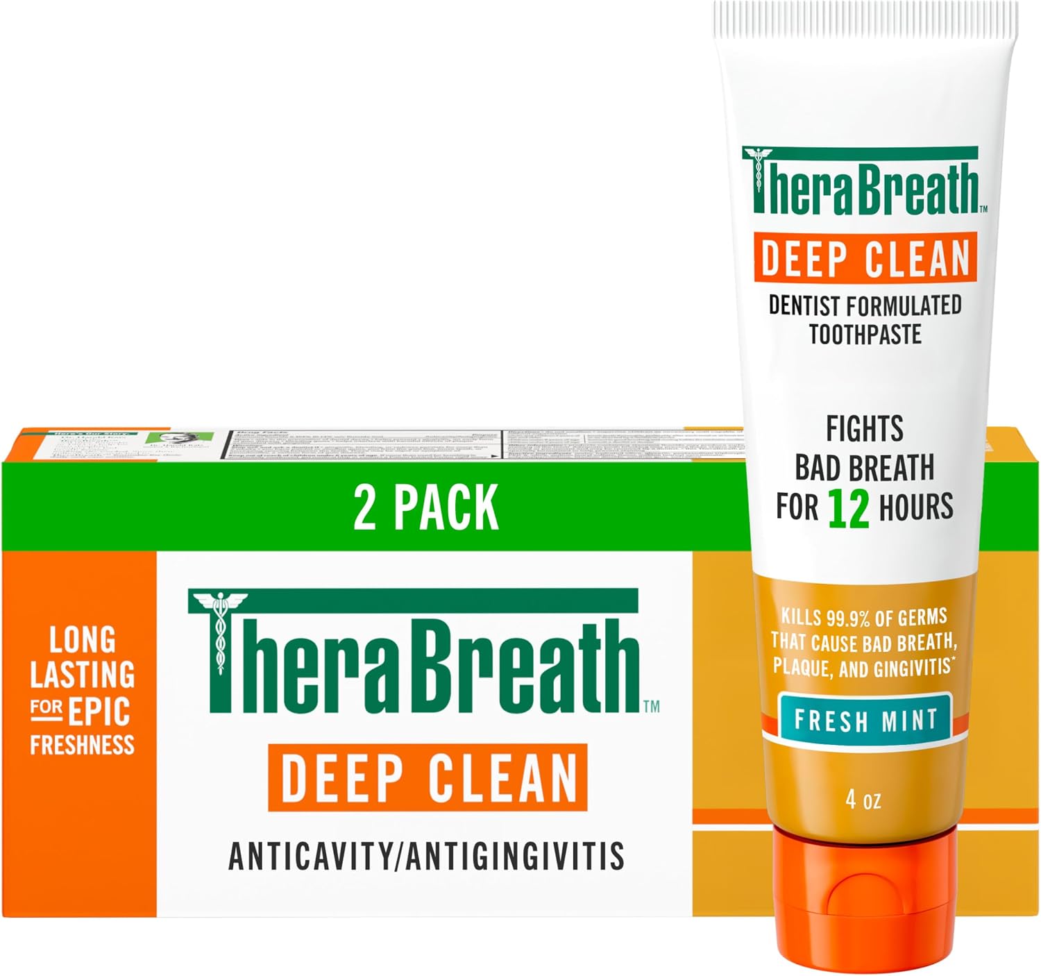 TheraBreath Healthy Gums Oral Rinse, Antigingivitis, Clean Mint Flavor, Dentist Formulated to Help Prevent Gingivitis and Support Gum Health, Alcohol Free, 16 Fl Oz (Pack of 2)