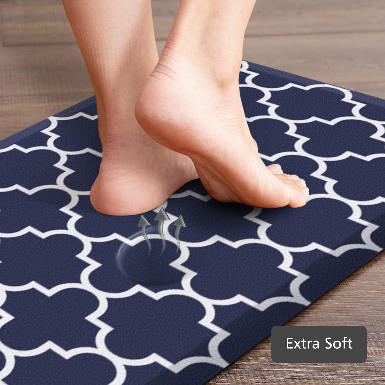 KMAT Kitchen Mat Set of 2,Cushioned Anti-Fatigue Kitchen Mats for Floor