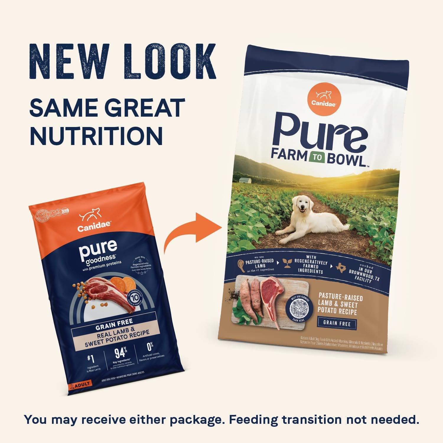 Canidae Pure Farm to Bowl Dry Dog Food - Balanced Nutrition for Adult Dogs - Limited Ingredient Formula - Grain, Wheat & Soy-Free - 22 lb - Wild-Caught Salmon & Sweet Potato Recipe
