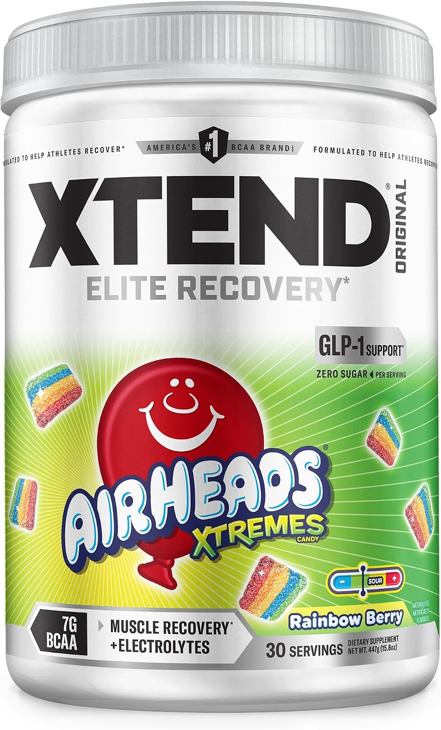 Xtend Original BCAA Powder, 7g BCAAs and 2.5g L-Glutamine for Muscle Recovery Hydration and Lean Muscle, Sugar Free Intra and Post Workout Drink with Electrolytes, Watermelon Explosion, 30 Servings