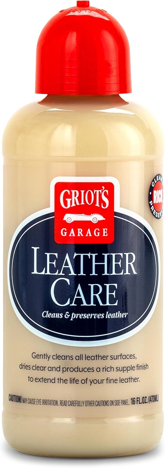 Griot's Garage Leather Care Spray, Car Seat Cleaner and Conditioner for Upholstery, Furniture, Clothing, and More, 10994, 22oz